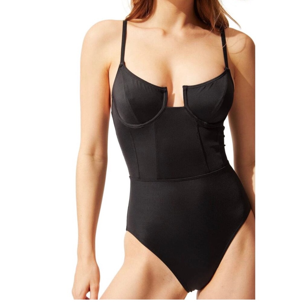 Solid & Striped The Veronica One-Piece Swimsuit Black Size M